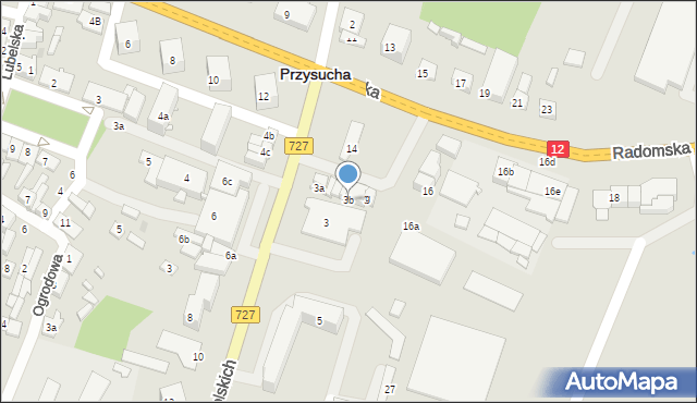Przysucha, Legionów Polskich, 3b, mapa Przysucha
