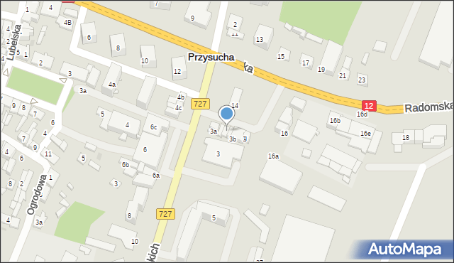 Przysucha, Legionów Polskich, 3d, mapa Przysucha