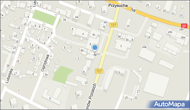 Przysucha, Legionów Polskich, 6a, mapa Przysucha