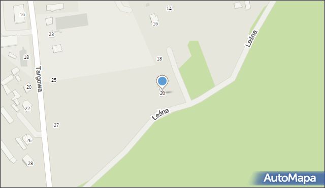 Przytyk, Leśna, 20, mapa Przytyk