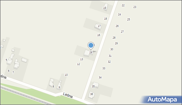 Psary, Leśna, 14, mapa Psary