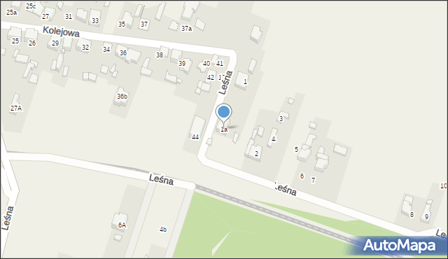 Psary, Leśna, 1a, mapa Psary