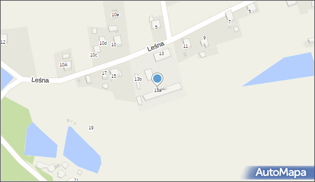 Pstrążna, Leśna, 13a, mapa Pstrążna