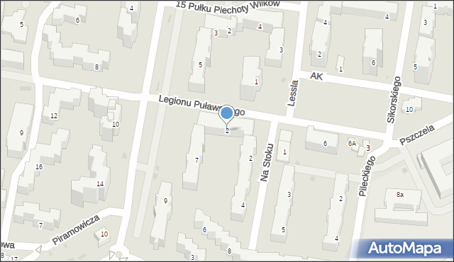 Puławy, Legionu Puławskiego, 2, mapa Puław