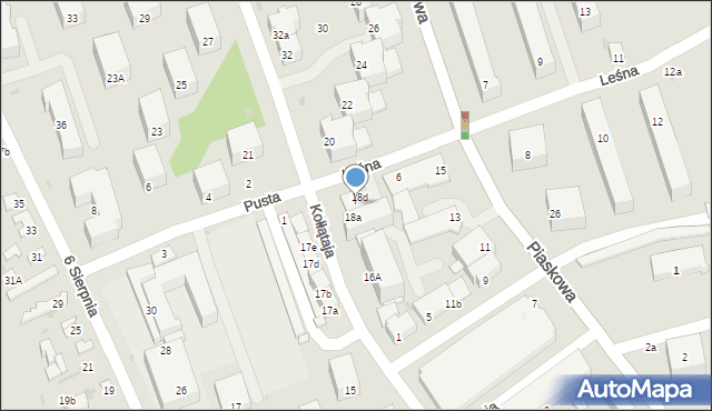 Puławy, Leśna, 2, mapa Puław