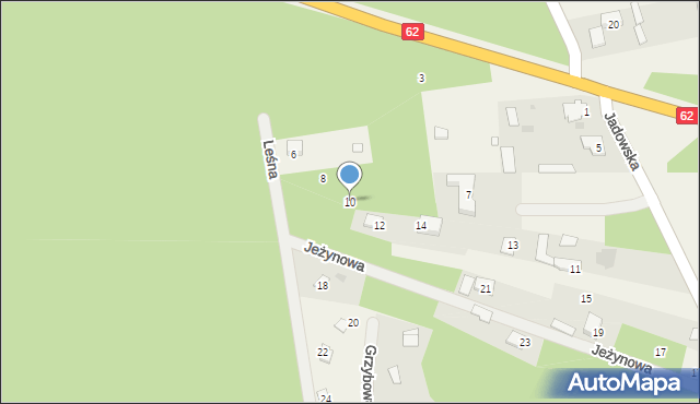 Puste Łąki, Leśna, 10, mapa Puste Łąki