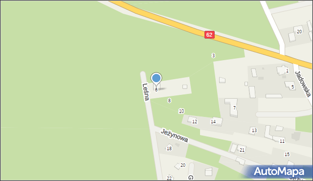 Puste Łąki, Leśna, 6, mapa Puste Łąki