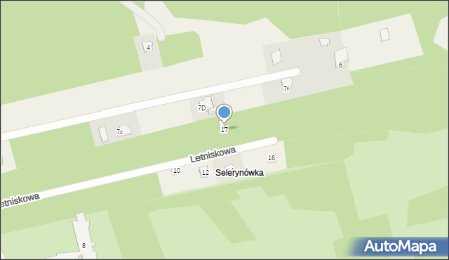 Puste Łąki, Letniskowa, 17, mapa Puste Łąki