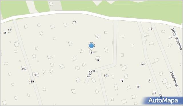 Radachówka, Leśna, 6, mapa Radachówka