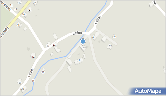 Radków, Leśna, 7, mapa Radków