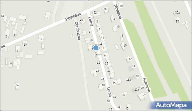 Radom, Lema Stanisława, 10, mapa Radomia