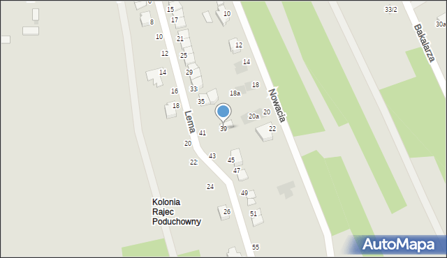 Radom, Lema Stanisława, 39, mapa Radomia