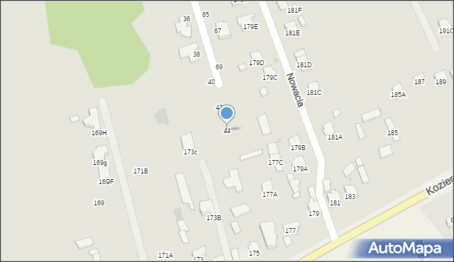 Radom, Lema Stanisława, 44, mapa Radomia