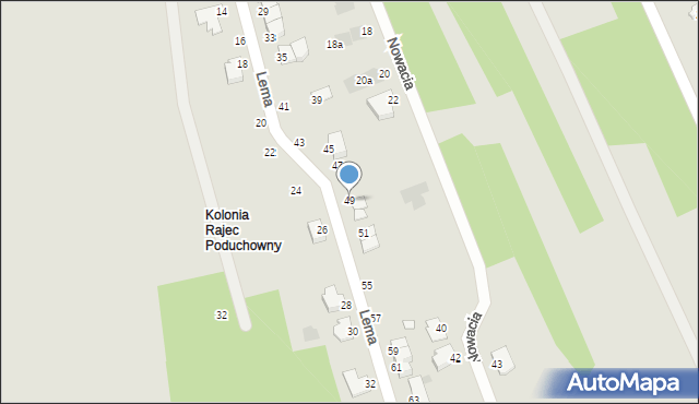 Radom, Lema Stanisława, 49, mapa Radomia