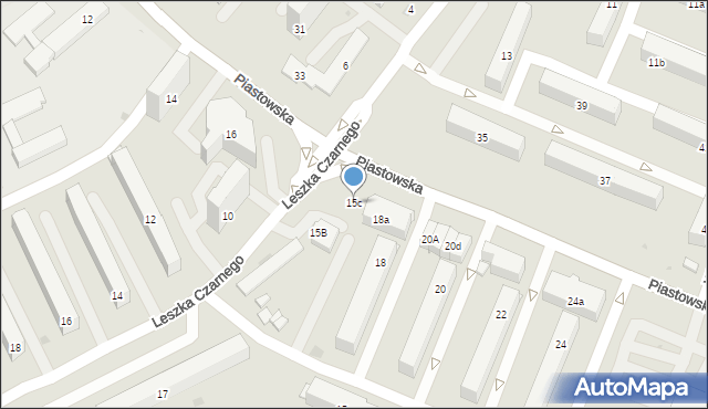 Radomsko, Leszka Czarnego, 15c, mapa Radomsko