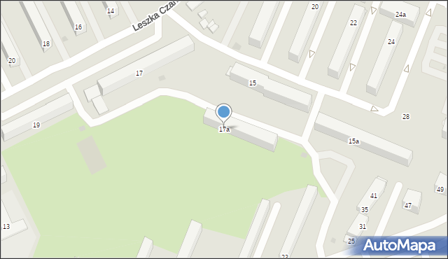 Radomsko, Leszka Czarnego, 17a, mapa Radomsko