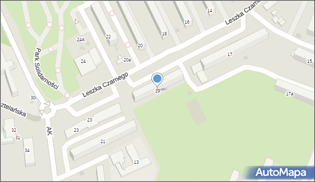 Radomsko, Leszka Czarnego, 19, mapa Radomsko