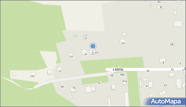 Radomyśl Wielki, Leśna, 2j, mapa Radomyśl Wielki