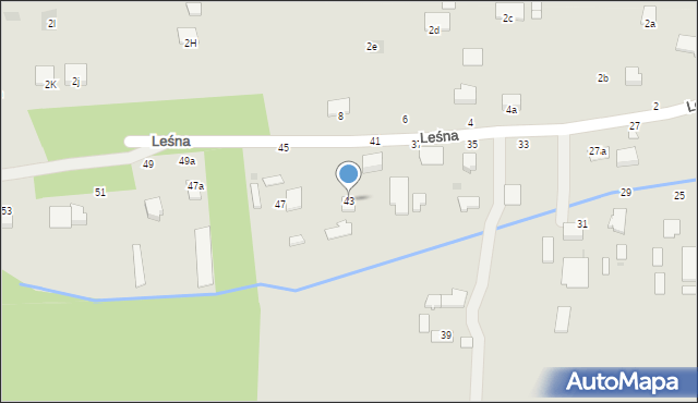 Radomyśl Wielki, Leśna, 43, mapa Radomyśl Wielki