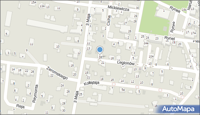 Radymno, Legionów, 18, mapa Radymno