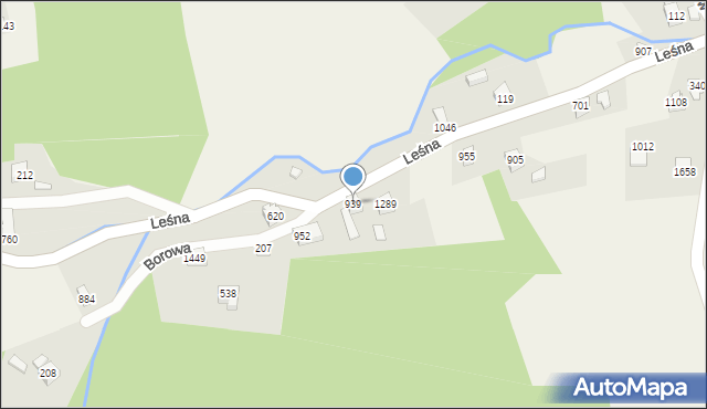 Radziechowy, Leśna, 939, mapa Radziechowy