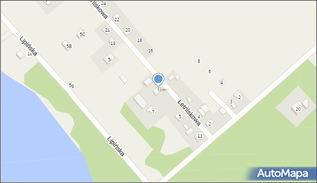 Radzyń, Letniskowa, 9, mapa Radzyń