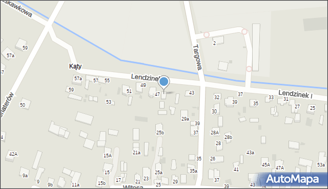 Radzyń Podlaski, Lendzinek I, 47a, mapa Radzyń Podlaski