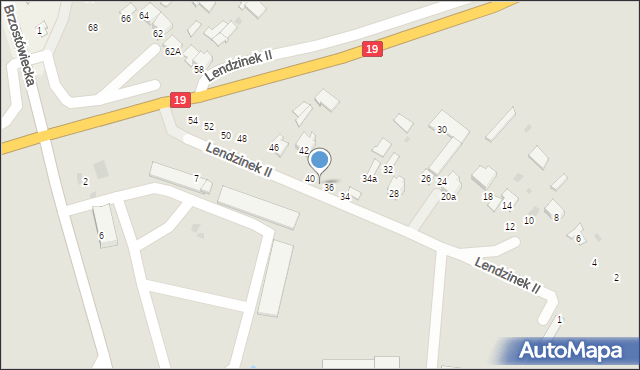 Radzyń Podlaski, Lendzinek II, 38, mapa Radzyń Podlaski