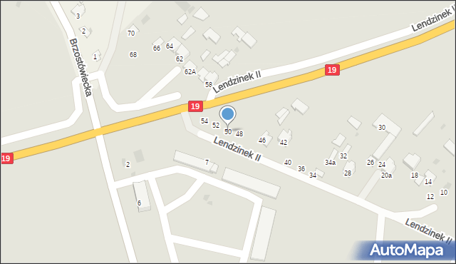 Radzyń Podlaski, Lendzinek II, 50, mapa Radzyń Podlaski