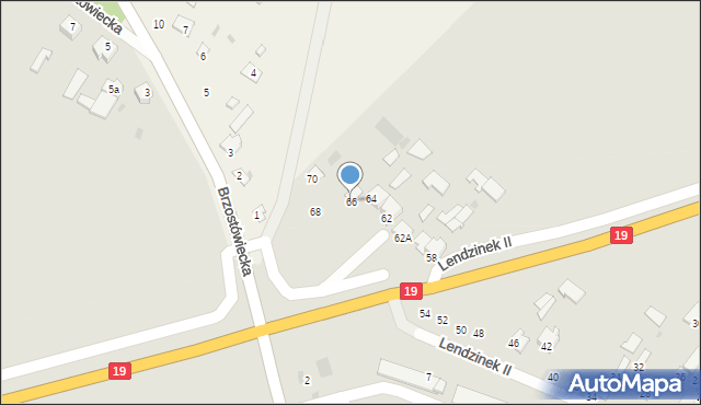 Radzyń Podlaski, Lendzinek II, 66, mapa Radzyń Podlaski