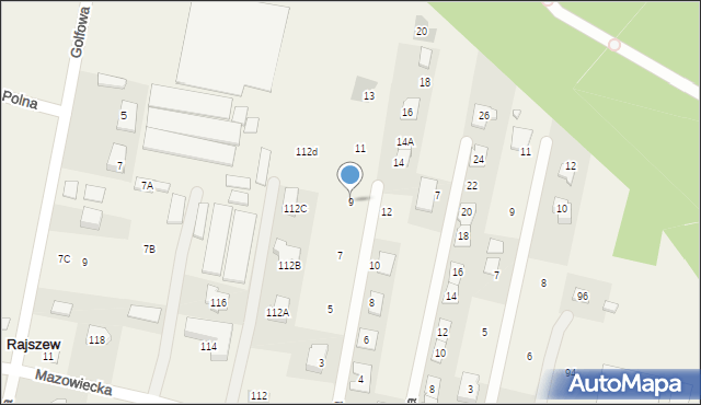 Rajszew, Leśna, 9, mapa Rajszew