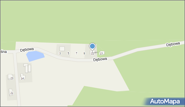 Rąty, Leśna, 11, mapa Rąty