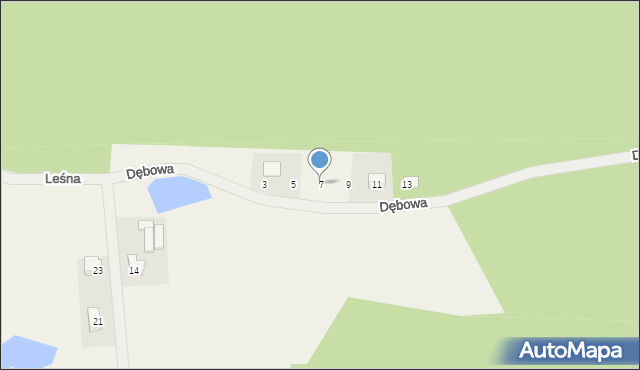 Rąty, Leśna, 7, mapa Rąty