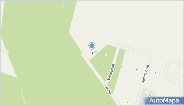 Rogalin, Leśna, 4, mapa Rogalin