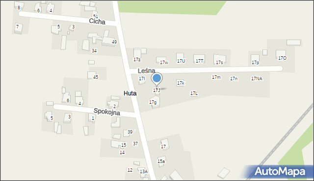 Rogów, Leśna, 17J, mapa Rogów