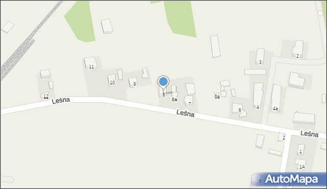 Rogów, Leśna, 8, mapa Rogów