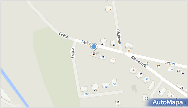 Rogoźno, Leśna, 25, mapa Rogoźno