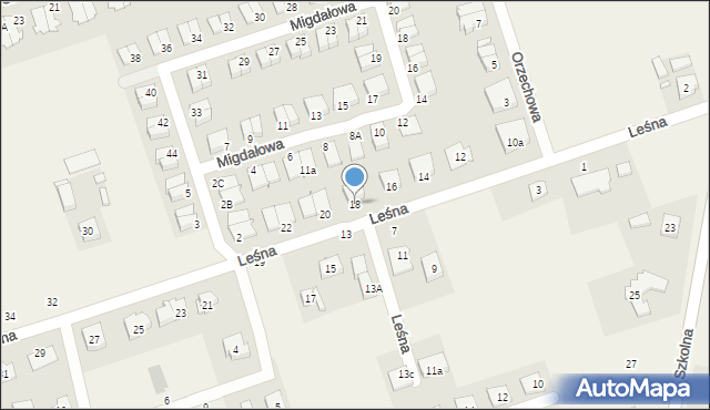 Rokietnica, Leśna, 18, mapa Rokietnica