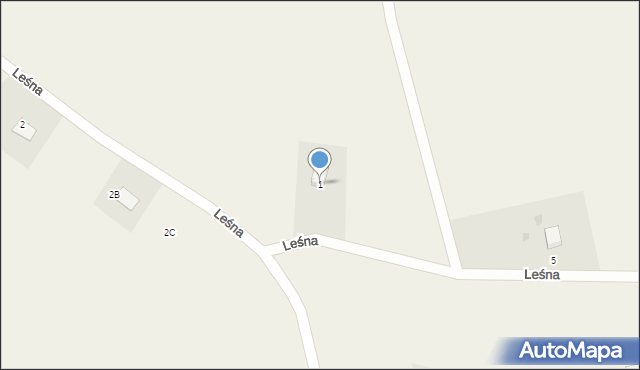 Rokocin, Leśna, 1, mapa Rokocin