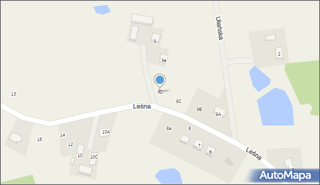 Rokocin, Leśna, 9D, mapa Rokocin