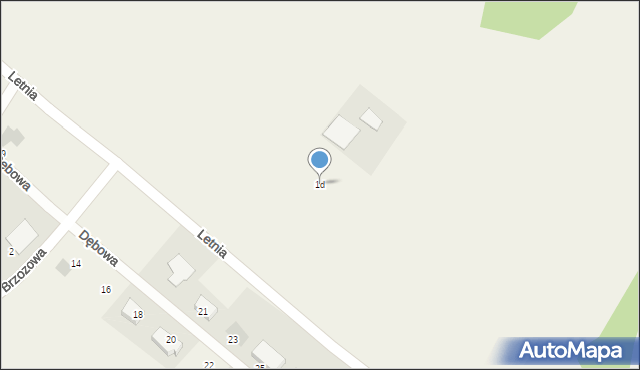 Rokocin, Letnia, 1d, mapa Rokocin