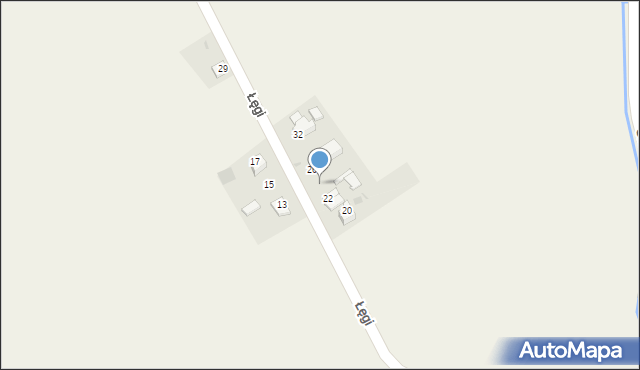 Roków, Łęgi, 24, mapa Roków