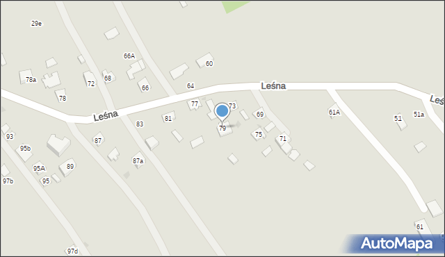 Ropczyce, Leśna, 79, mapa Ropczyce