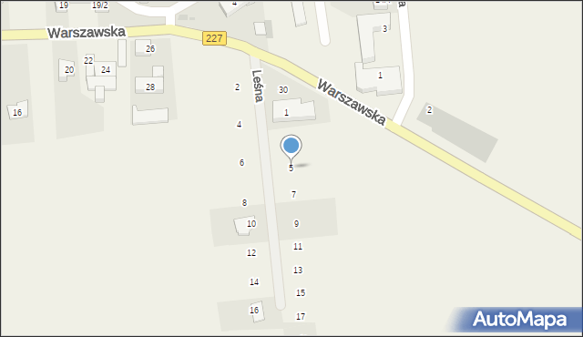 Roszkowo, Leśna, 5, mapa Roszkowo