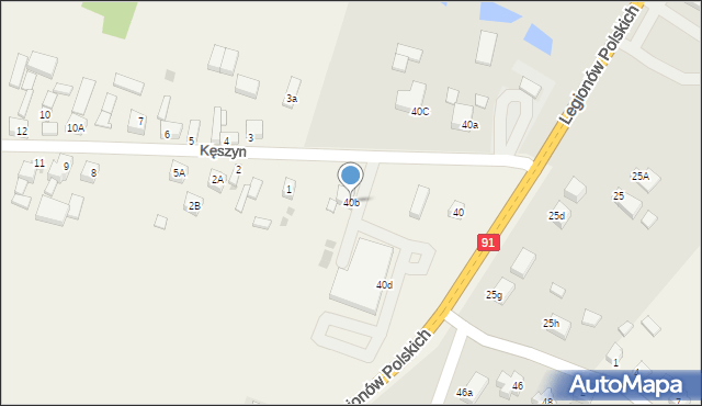 Rozprza, Legionów Polskich, 40b, mapa Rozprza
