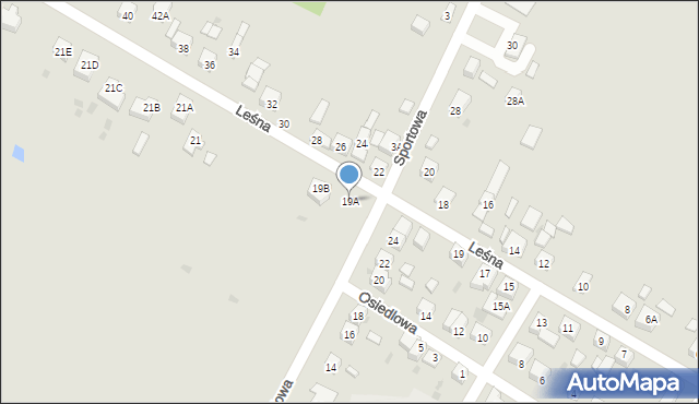 Rozprza, Leśna, 19A, mapa Rozprza