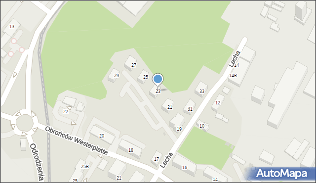 Ruda Śląska, Lecha, 23, mapa Rudy Śląskiej