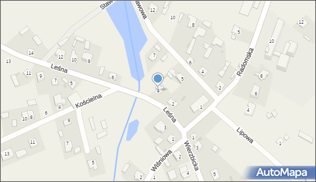 Ruda Wielka, Leśna, 4, mapa Ruda Wielka