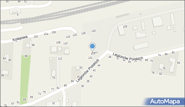 Rudawa, Legionów Polskich, 103, mapa Rudawa