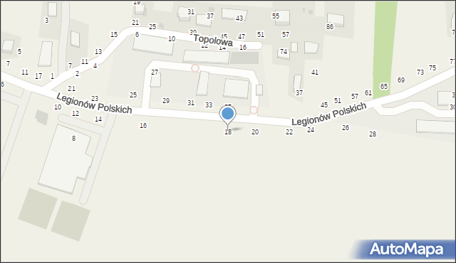 Rudawa, Legionów Polskich, 18, mapa Rudawa